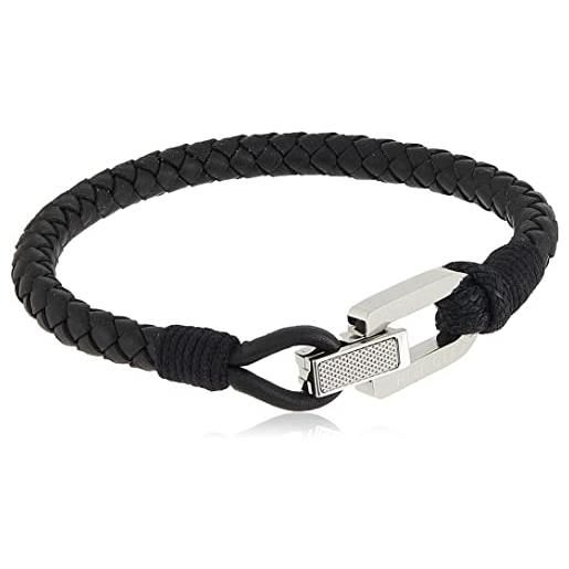 Tommy Hilfiger jewelry braccialetto da uomo in pelle nero - 2701012