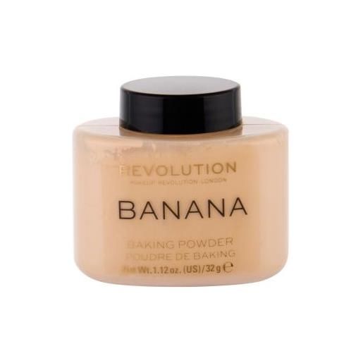 Makeup Revolution London baking powder cipria in polvere 32 g tonalità banana