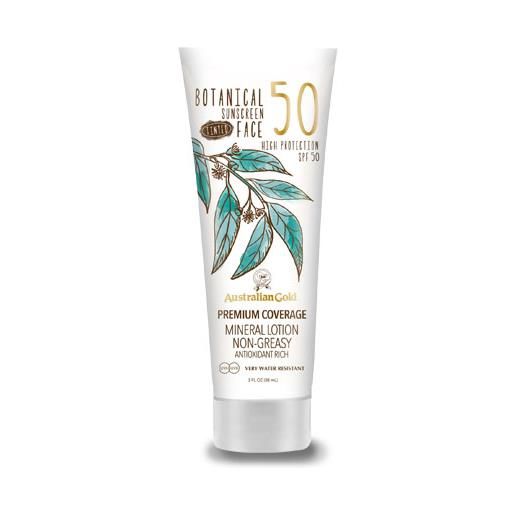Australian Gold botanical sunscreen spf 50 tinted face lotion 88ml - fair