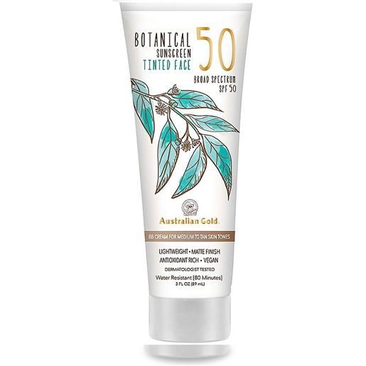 Australian Gold botanical sunscreen spf 50 tinted face lotion 88ml - medium to tan