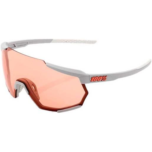 100percent racetrap sunglasses grigio hiper coral/cat1 + clear/cat0