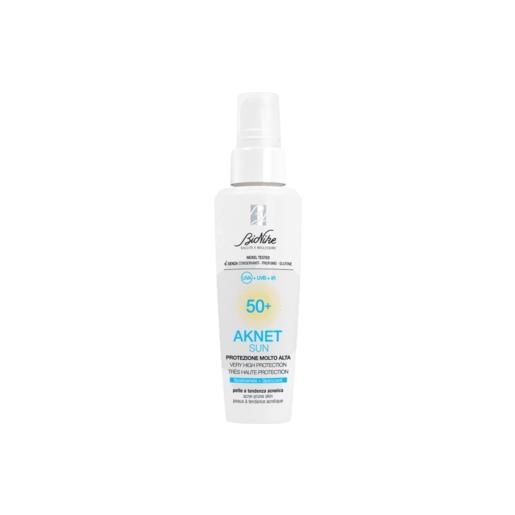 BioNike linea aknet sun spf 50+ crema gel per pelle a tendenza acneica 50 ml