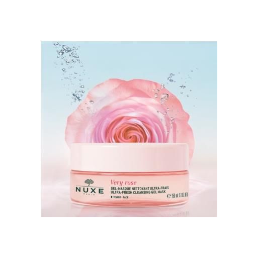 Nuxe linea very rose gel maschera detergente ultra fresco anti-pollution 150 ml