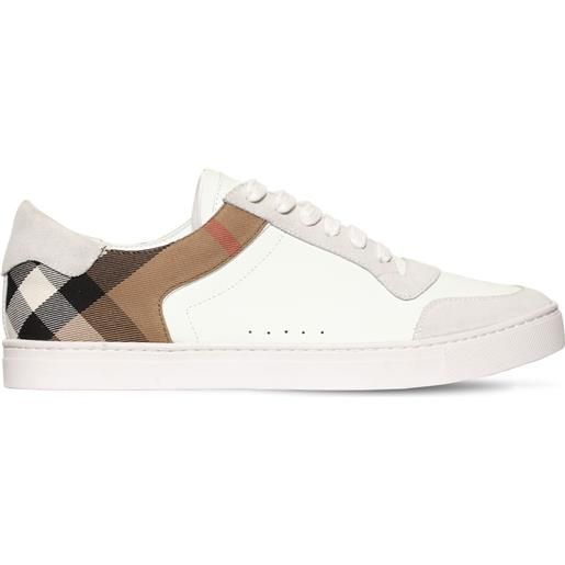 BURBERRY sneakers new reeth check in tela e pelle