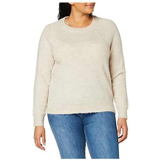 SELECTED FEMME slflulu ls knit o-neck noos maglione, nero, l donna