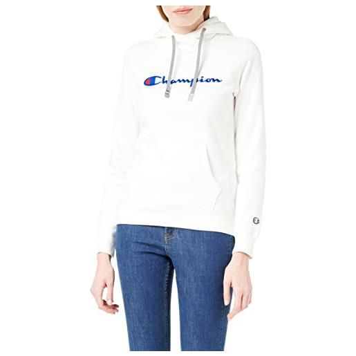 CHAMPION - felpa cappuccio donna hooded sweatshirt GREY MELANGE