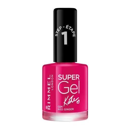 Rimmel London super gel by kate step1 smalto per unghie 12 ml tonalità 024 red ginger