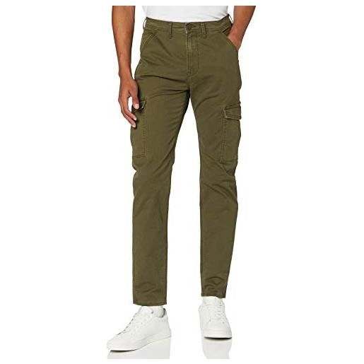 Lee tapered cargo pant pantaloni uomo, verde (olive green), 33w/34l