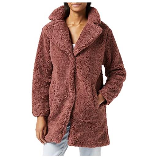 Urban Classics ladies oversized sherpa coat giubbotto, rosa (darkrose 01472), s donna
