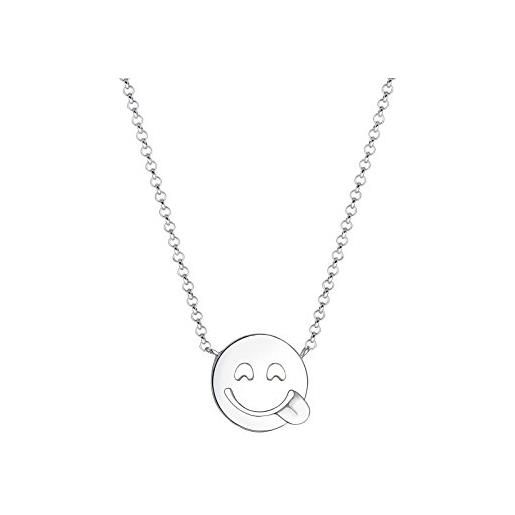 Elli collana donna ciondolo emoji giocoso in argento sterling 925
