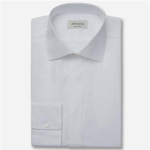 Apposta camicia disegni bianco 100% puro cotone tela, collo stile collo semifrancese
