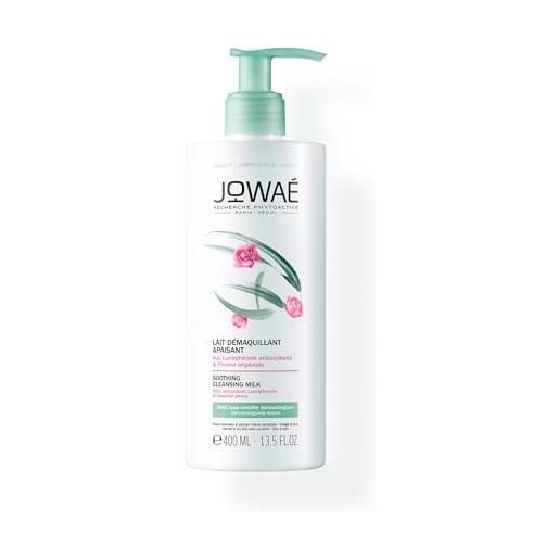 JOWAE jowaé latte struccante lenitivo viso e occhi con peonia imperiale, per la pelle da normale a secca, anche sensibile, formato da 400 ml