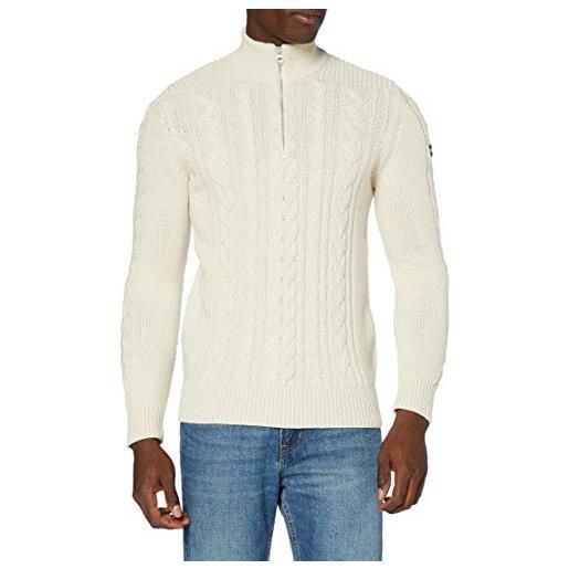Schott nyc plbruce2 maglione pullover, nero, medium uomo