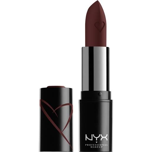 Nyx Professional MakeUp shout loud satin lipstick rossetto so dramatic