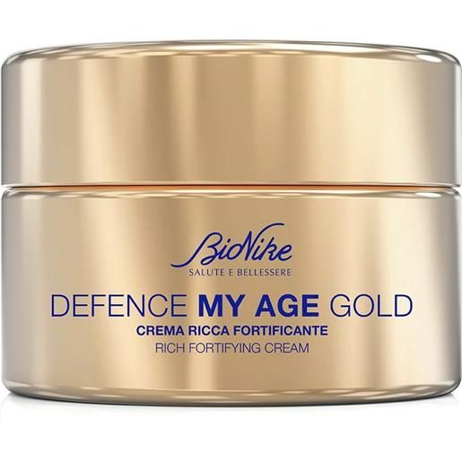 Bionike defence my age gold - crema viso ricca fortificante pelle matura, 50ml