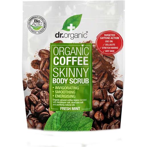 Dr. Organic coffee - skinny body scrub scrub corpo alla menta, 200g
