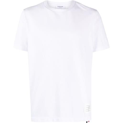 Thom Browne t-shirt con banda rwb - bianco