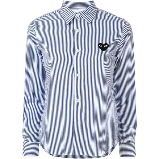 Comme Des Garçons Play camicia a righe - blu