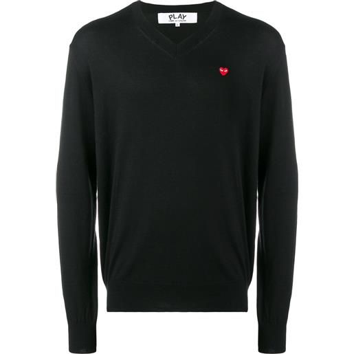 Comme Des Garçons Play maglione con logo contrasto - nero