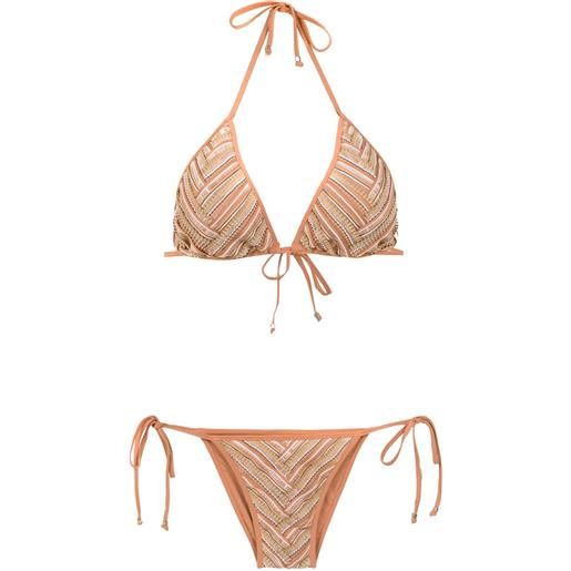 Amir Slama set bikini con stampa - toni neutri