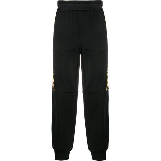 Versace pantaloni sportivi con stampa barocca - nero