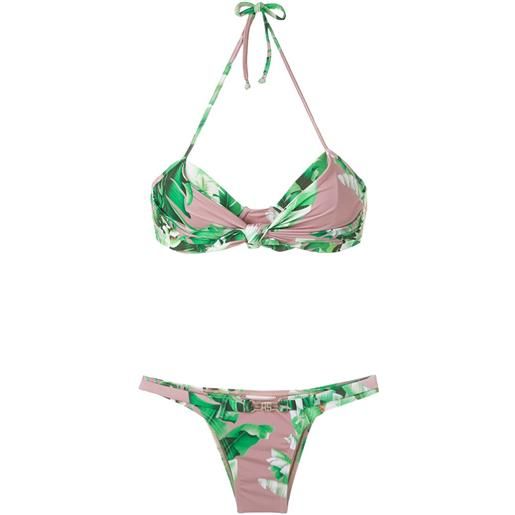 Amir Slama set bikini a fiori - verde