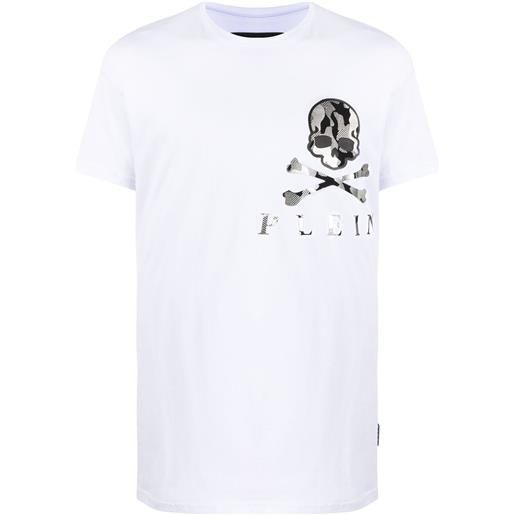 Philipp Plein t-shirt con stampa camouflage - bianco