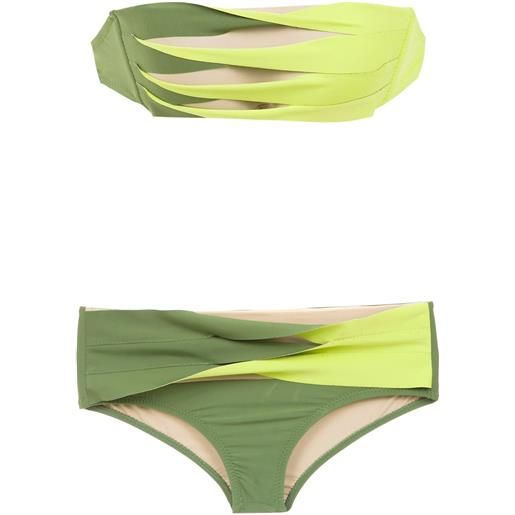 Amir Slama bikini a pannelli - verde