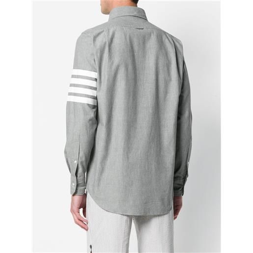 Thom Browne camicia con dettaglio a righe - grigio