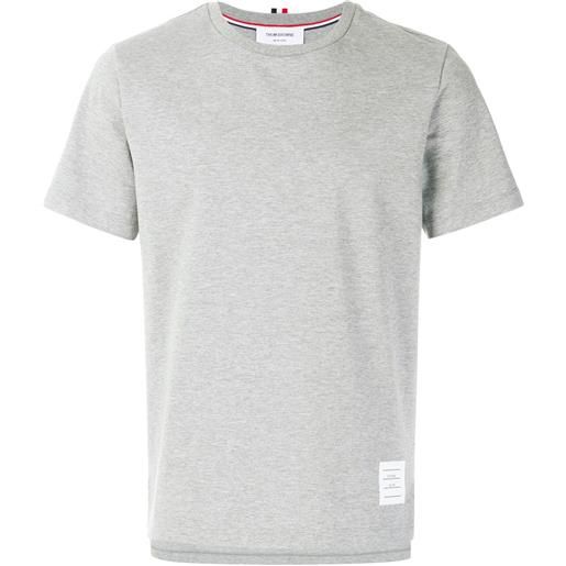 Thom Browne t-shirt con spacco laterale - grigio