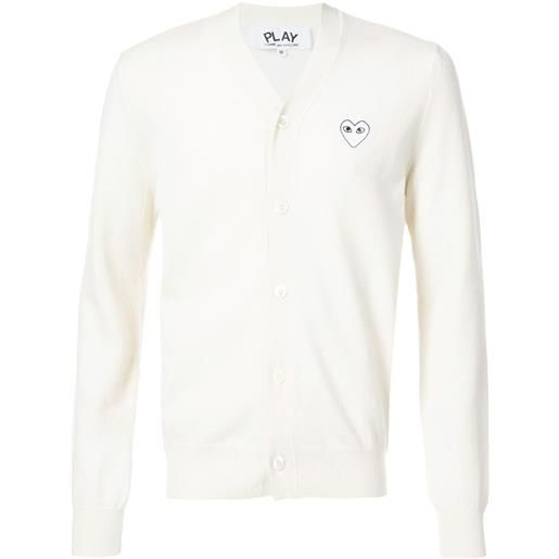 Comme Des Garçons Play cardigan with white heart - bianco
