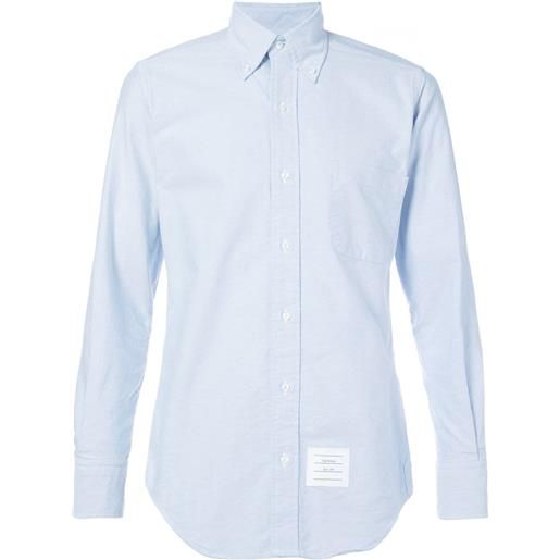 Thom Browne camicia con collo button down a punta - blu
