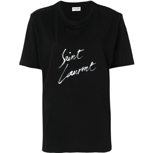 Saint Laurent t-shirt con logo - nero