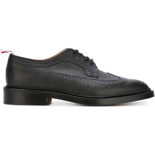 Thom Browne pebbled leather longwing brogues - nero