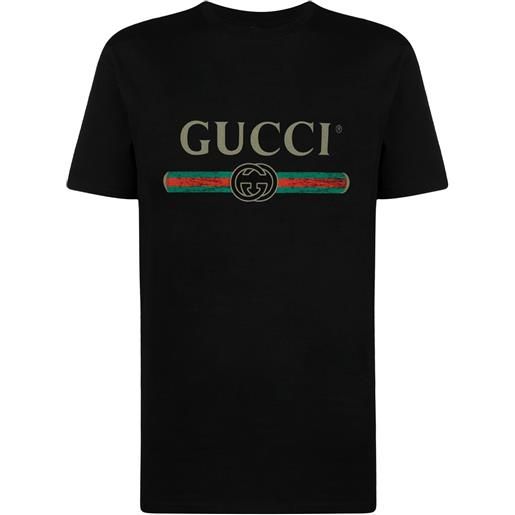 Gucci t-shirt con logo - nero