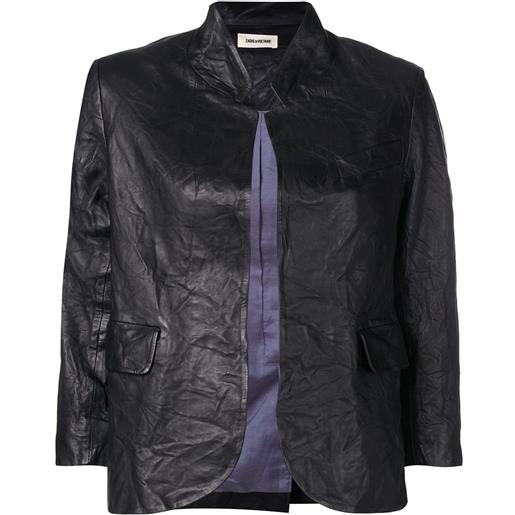 Zadig&Voltaire giacca con effetto stropicciato - nero