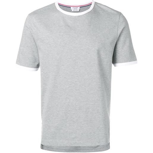 Thom Browne t-shirt con bottoni - grigio