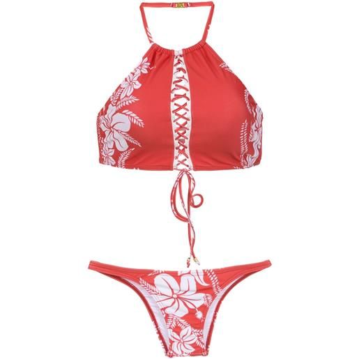 Amir Slama printed bikini set - rosso