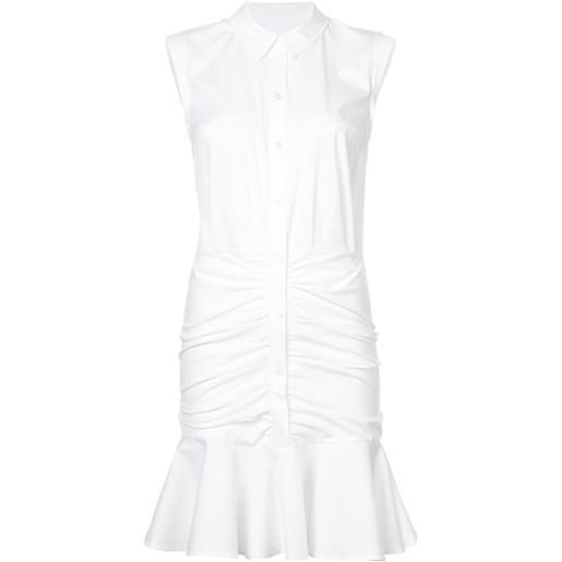 Veronica Beard frill-trim shirt dress - bianco