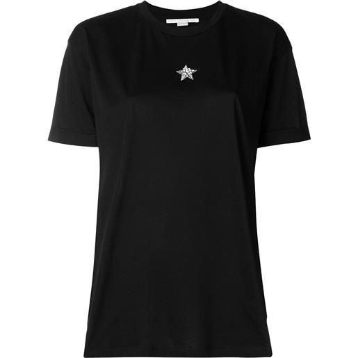 Stella McCartney t-shirt star con decorazione - nero