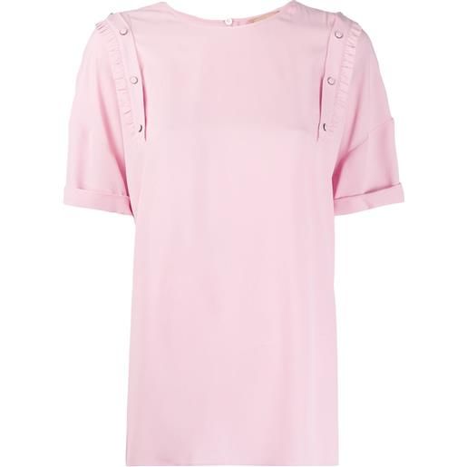 Nº21 t-shirt con ruches - rosa