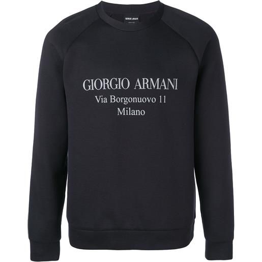 Giorgio Armani felpa con logo - blu
