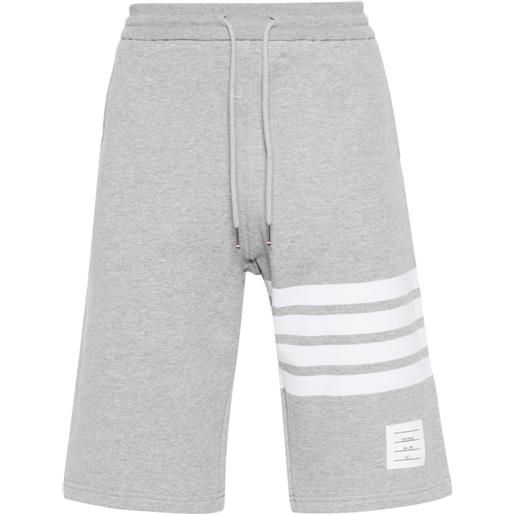 Thom Browne shorts con quattro righe - grigio