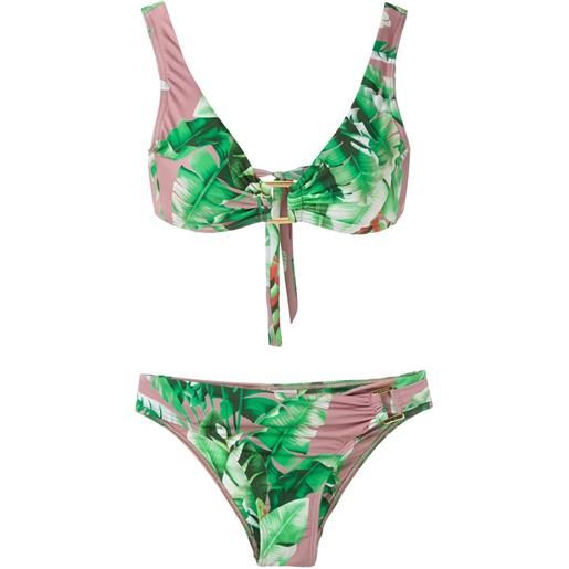 Amir Slama set bikini a fiori - verde