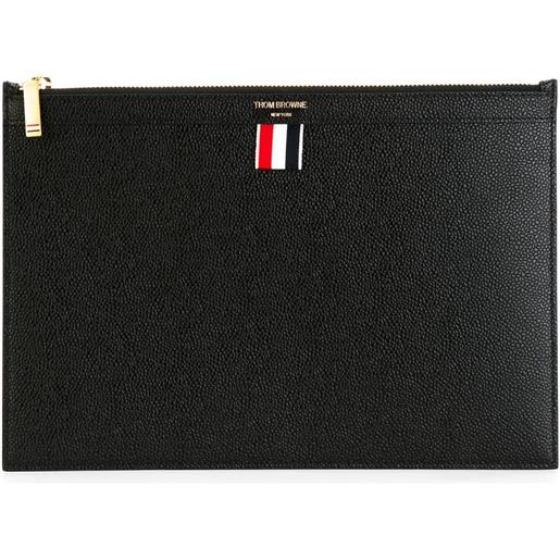 Thom Browne small tablet clutch - nero