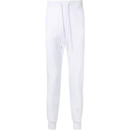 Thom Browne pantaloni sportivi con banda laterale - bianco