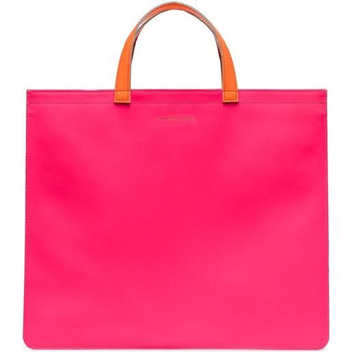 Comme Des Garçons Wallet borsa tote color-block - rosa