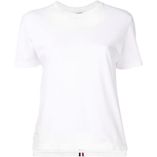 Thom Browne t-shirt con dettaglio rwb - bianco