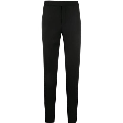 Saint Laurent pantaloni sartoriali con banda laterale - nero