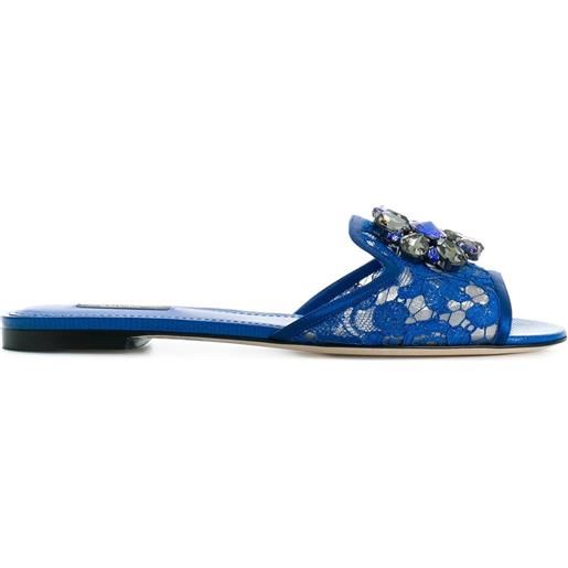 Dolce & Gabbana sandali bianca con decorazioni - blu